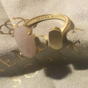 New Kendra Scott PRYDE rose quartz open Ring